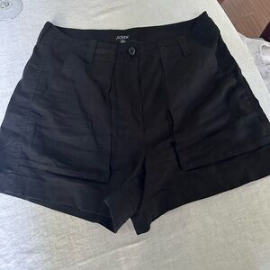 J. Crew Black Linen Shorts